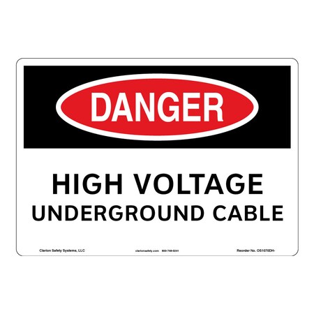 OSHA Compliant Danger/High Voltage Safety Signs Outdoor Flexible Polyester (Z1) 10 X 7